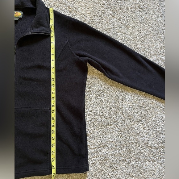 Bass Pro Shop Men’s Black Fleece Jacket Size Large Full Zip Pockets - Picture 10 of 12